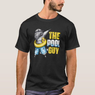 Guy Pool Dabbing Raccoon Vacation Summer Swim Be T-Shirt