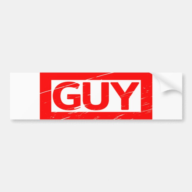 Guy Stamp Bumper Sticker (Front)