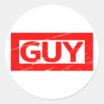 Guy Stamp Classic Round Sticker
