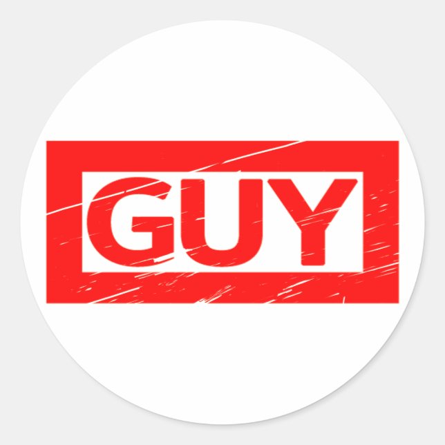Guy Stamp Classic Round Sticker (Front)