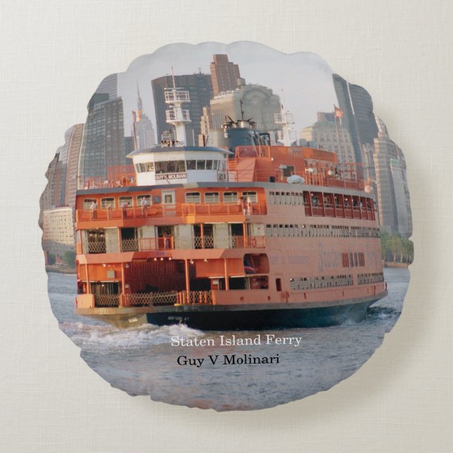 Guy V. Molinari round pillow (Front)