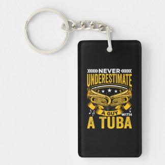 Guy With A Tuba Expert Musician Player Music Keychain