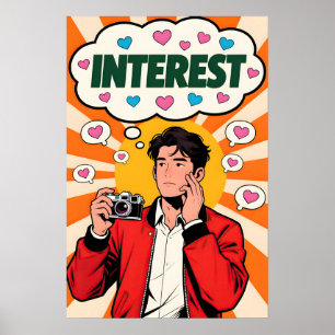 Guy with Camera Pop Art Poster