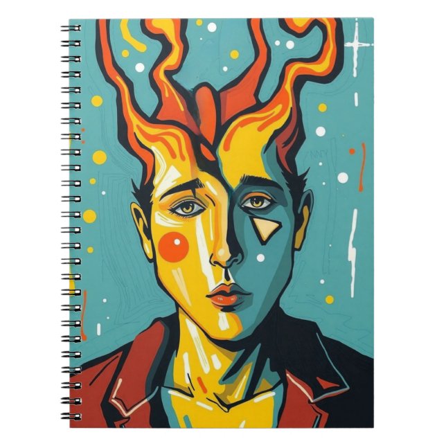 Guy Wtih Distant Gaze Notebook (Front)