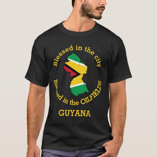 GUYANA Blessed In The Oilfields Personalized Black T_Shirt