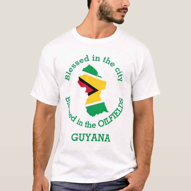 GUYANA Blessed In The Oilfields Personalized T-Shirt (Front)