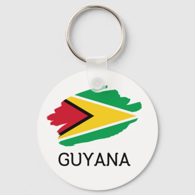 Guyana Button Keychain (Front)
