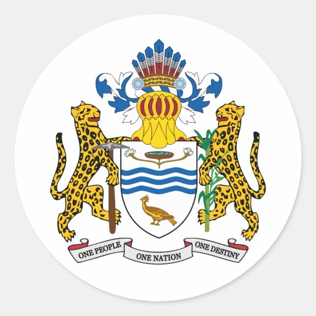 Guyana Coat Of Arms Classic Round Sticker (Front)