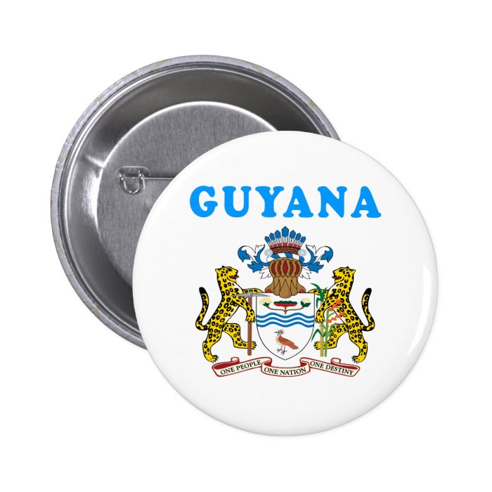 Guyana Coat Of Arms Designs Buttons