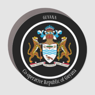Guyana Coat of Arms Patriotic Car Magnet