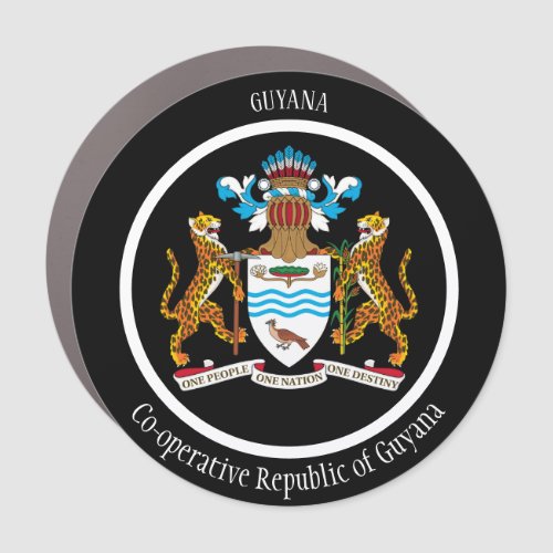 Guyana Coat of Arms Patriotic Car Magnet