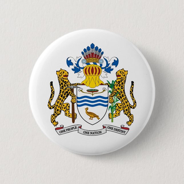 Guyana Coat Of Arms Pinback Button (Front)