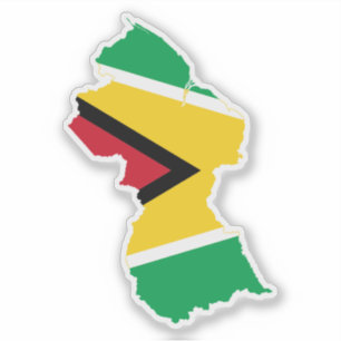 Guyana Country and Flag Sticker