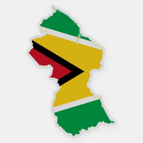 Guyana Country and Flag Sticker