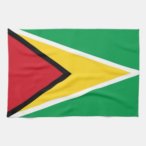 guyana country flag towel