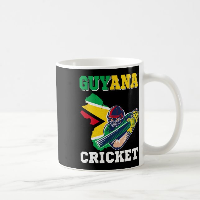 Guyana Cricket Player Flag Jersey Guyana Sports  Coffee Mug (Right)
