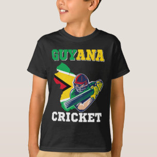 Guyana Cricket Player Flag Jersey Guyana Sports T-Shirt
