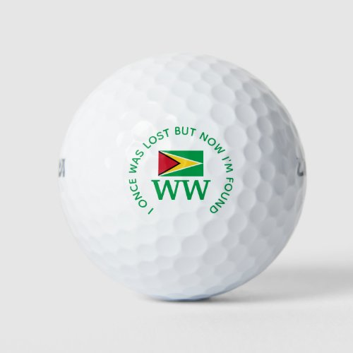 GUYANA Custom MONOGRAM Christian Lost Found Golf Balls