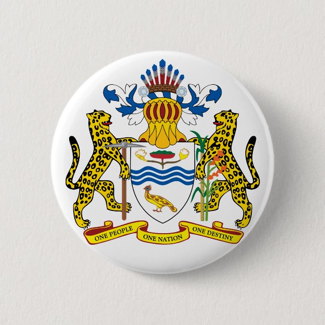 guyana emblem pinback button (Front)
