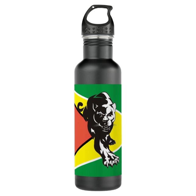 Guyana Flag 03 Stainless Steel Water Bottle (Front)