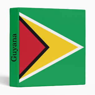 Guyana Flag 3 Ring Binder