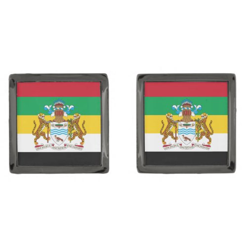 Guyana Flag and Coat Of Arms Patriotic Cufflinks