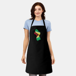 Guyana flag and map apron