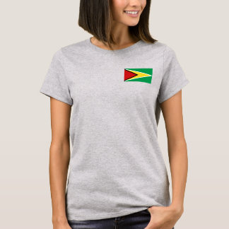 Guyana Flag and Map dk T-Shirt