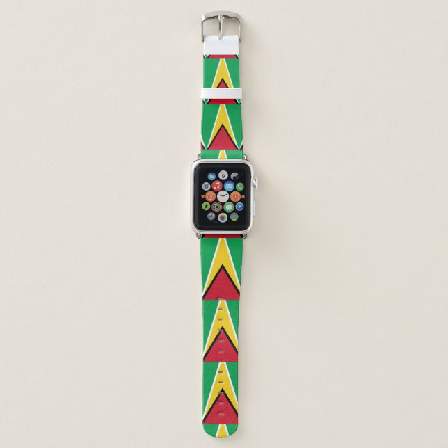 Guyana Flag Apple Watch Band (Front)