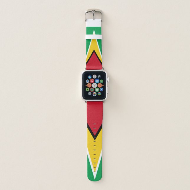 Guyana Flag Apple Watch Band (Front)