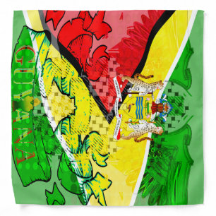 Guyana Flag Bandana- RokCloneDesigns Graphic Style Bandana