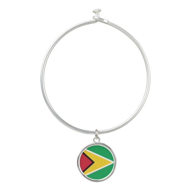 Guyana flag  bangle bracelet (Front)