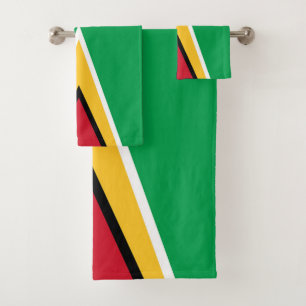 Guyana flag bath towel set
