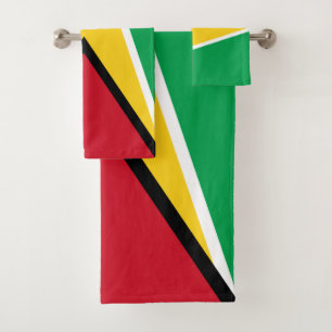 Guyana flag bath towel set