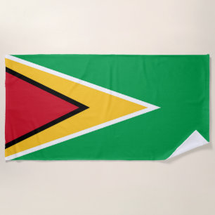 Guyana flag beach towel