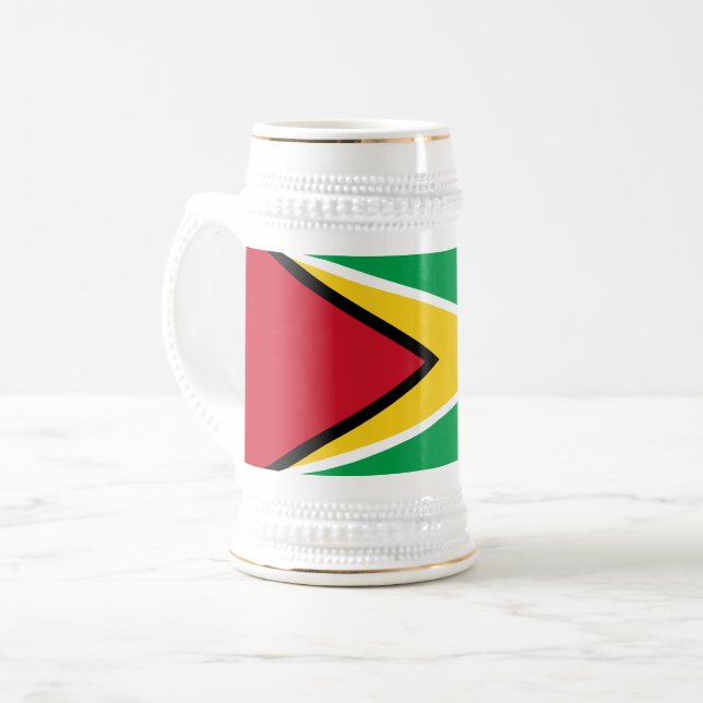 Guyana Flag Beer Stein (Front Left)