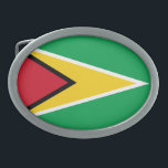 Guyana Flag Belt Buckle<br><div class="desc">Patriotic flag of Guyana.</div>