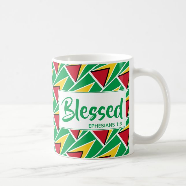 GUYANA FLAG Blessed Customized Christian Scripture Coffee Mug (Right)