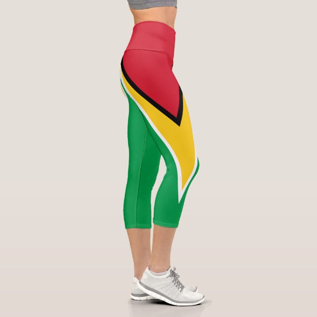 Guyana Flag Capri Leggings (Right)