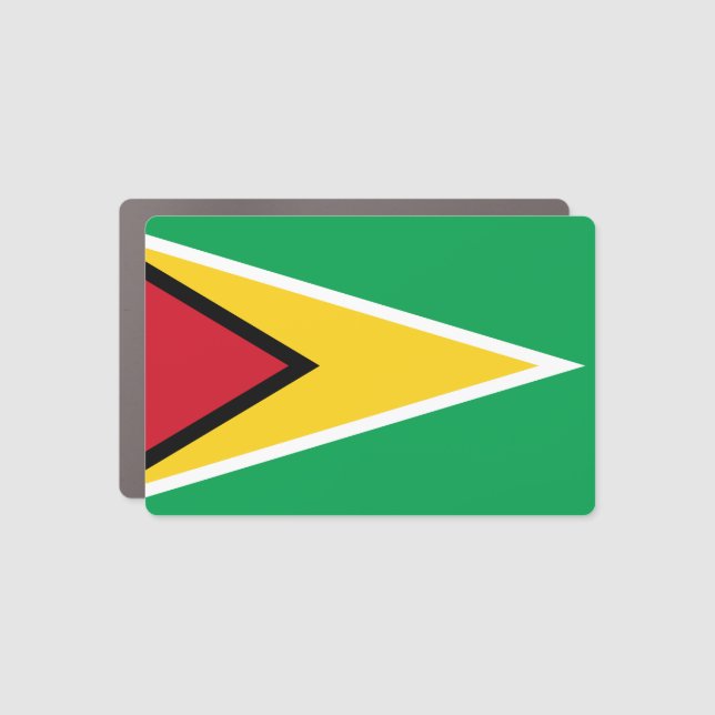 Guyana Flag Car Magnet (Front)