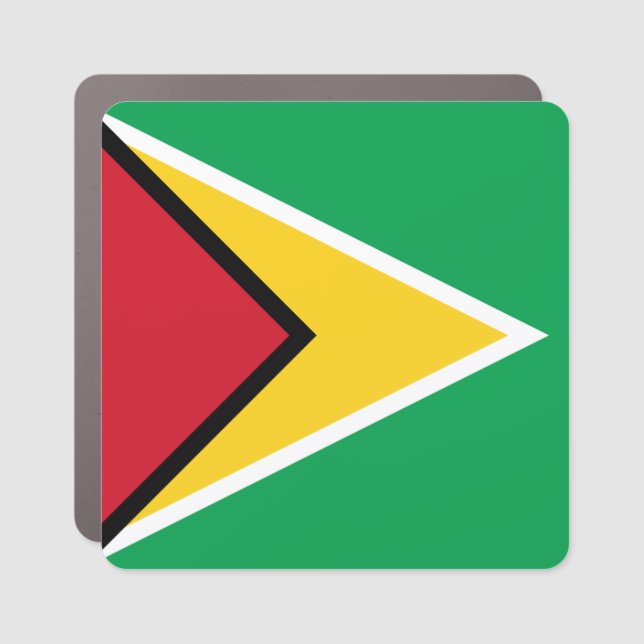 Guyana Flag Car Magnet (Front)