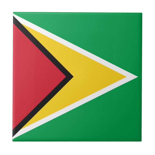 Guyana Flag Ceramic Tile (Front)