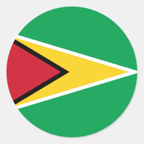 Guyana Flag Classic Round Sticker