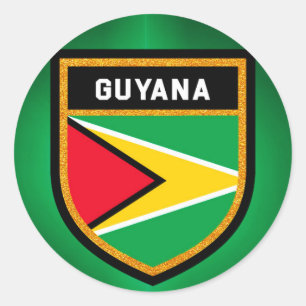 Guyana Flag Classic Round Sticker