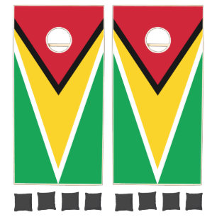 Guyana flag cornhole set
