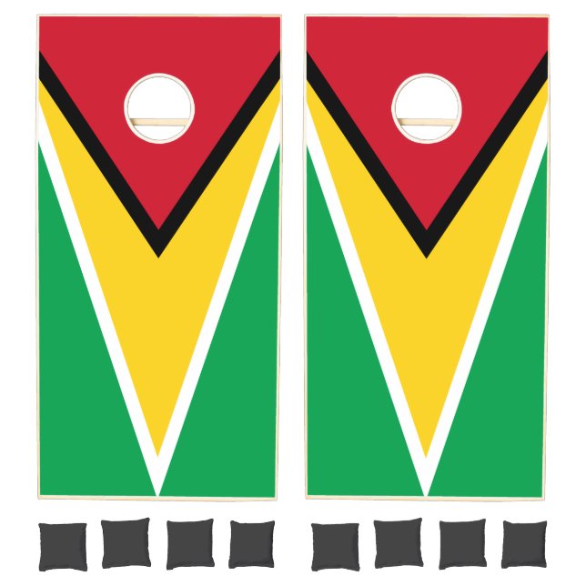 Guyana flag  cornhole set (Set)