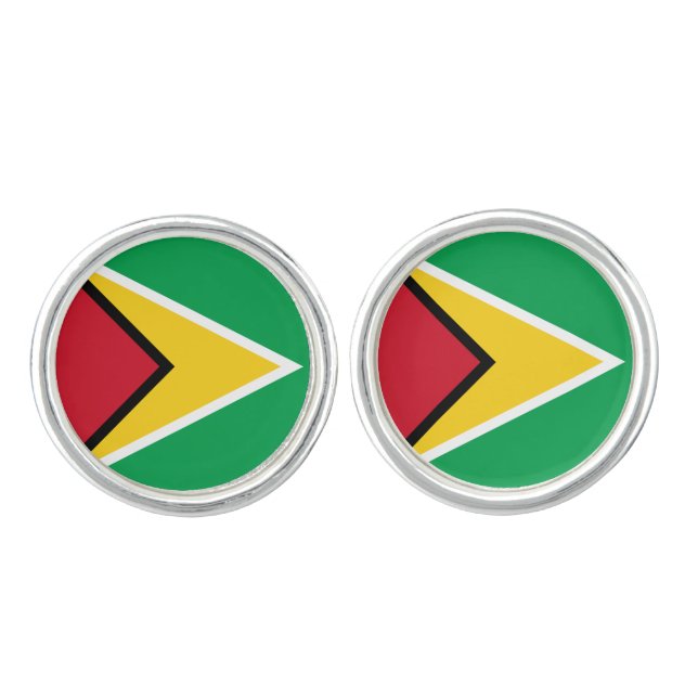 Guyana Flag Cufflinks (Front)