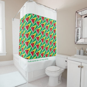 GUYANA FLAG Customized Scripture Stylish Guyanese Shower Curtain