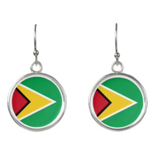 Guyana Flag Earrings