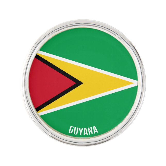 Guyana Flag Elegant Patriotic Lapel Pin (Front)